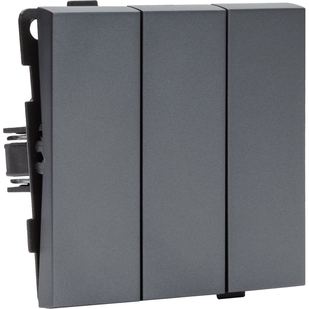 Изображение товара 3 клавишный выключатель ALTECH ENCORE 3SG скрытого монтажа графит