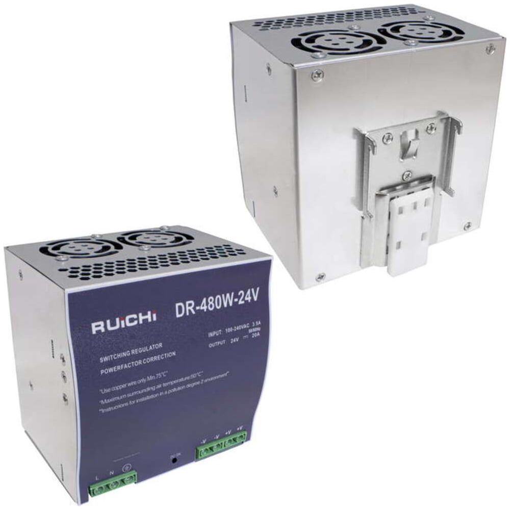 Изображение товара Блок питания RUICHI DR-480-24 480Вт для промышленной автоматики