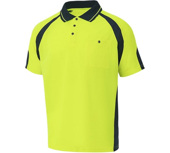 Изображение товара Тенниска-поло СОЮЗСПЕЦОДЕЖДА КОТПРОФИ (KOTPROFI) 01 лимонная/темно-синяя, рукав короткий, 3XL (56) 2000000243344