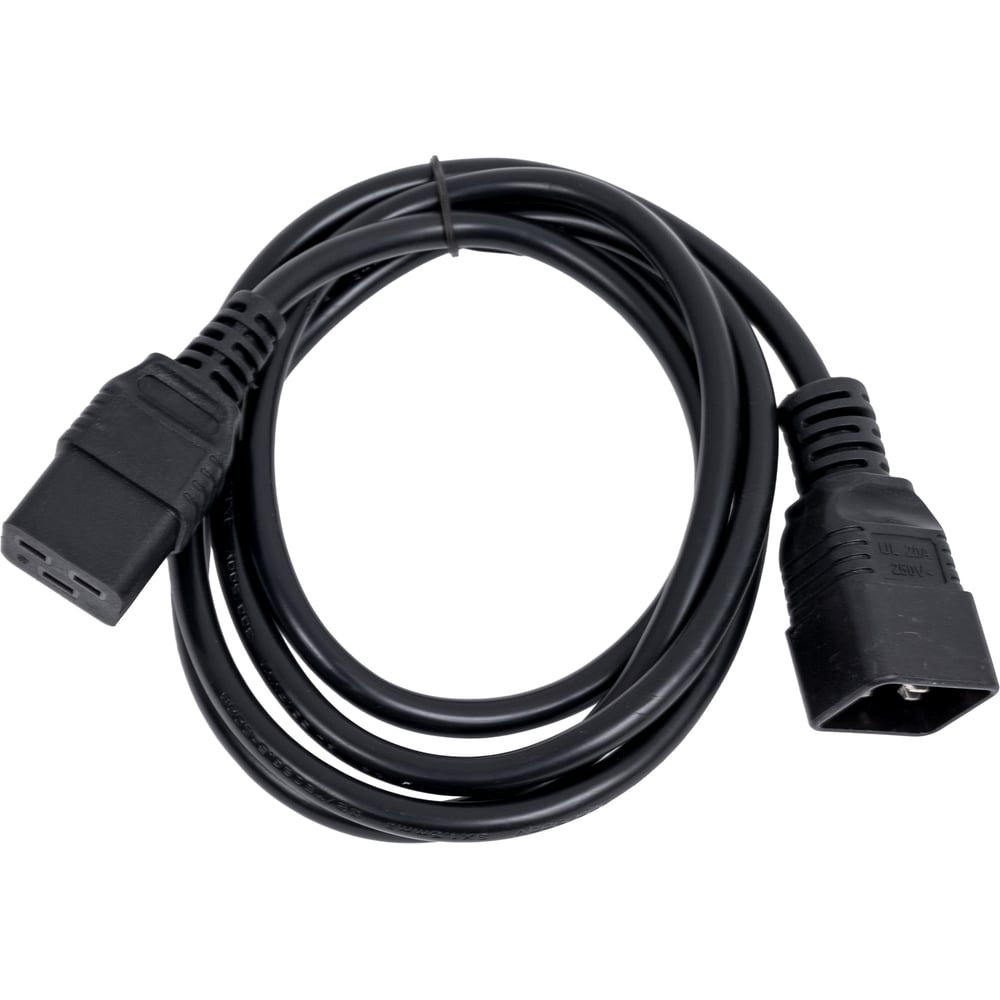 Изображение товара Кабель питания ExeGate UPS Power EC20-1,8P C19-C20 1.8м 16А ВDE-250V-3 черный