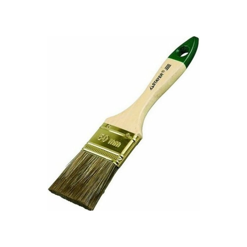 Плоская кисть STAYER кисть синтетика плоская 18 ширина обоймы 18 мм длина волоса 19 мм деревянная ручка calligrata