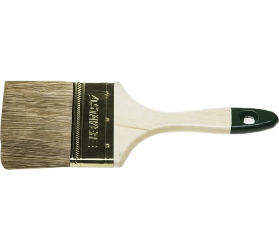 Изображение товара Плоская кисть STAYER LASUR смешанная щетина, деревянная ручка, для высокотекучих ЛКМ, 63мм, 2.5" 01031-63