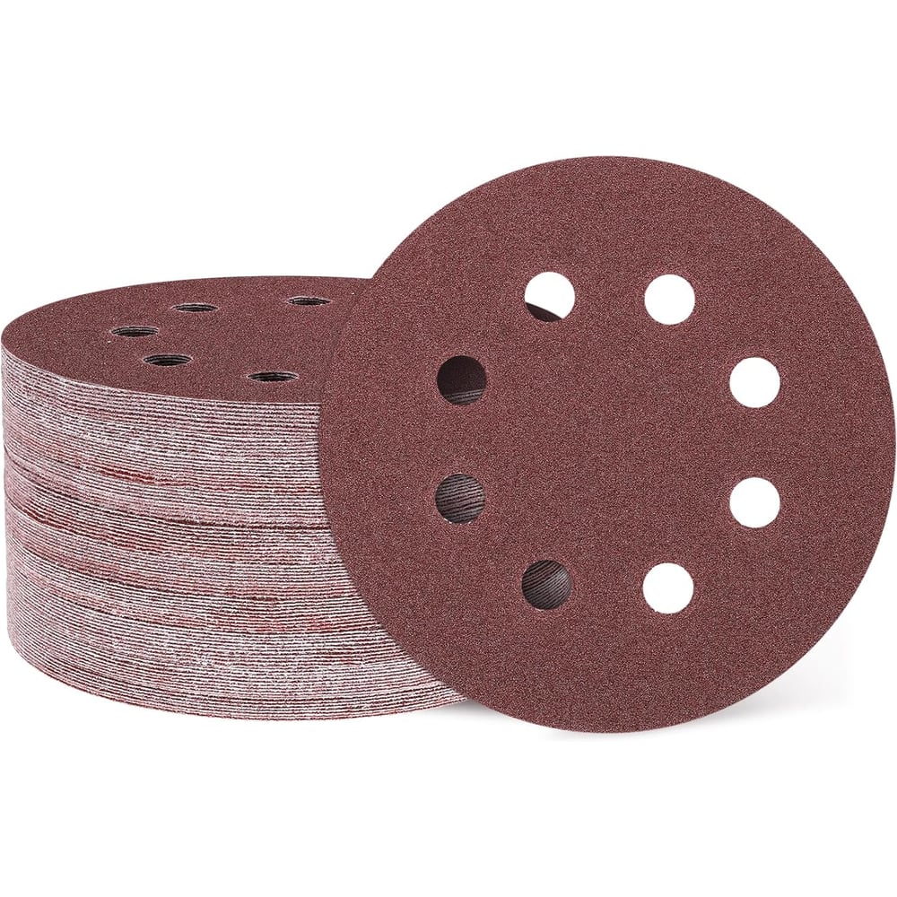 Изображение товара Круг шлифовальный STRONER 125 мм P80 50 шт/уп ворсовой подложке