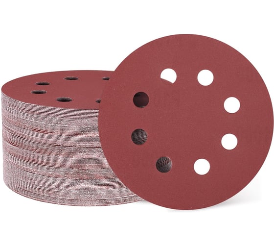 Изображение товара Круг шлифовальный с отверстиями на ворсовой подложке STRONER 125 мм P1000 50 шт/уп velcro125p1000-50