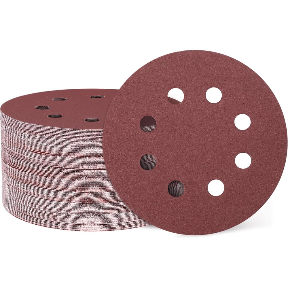 Изображение товара Круг шлифовальный с отверстиями 125мм P320 на ворсовой подложке STRONER 50 шт