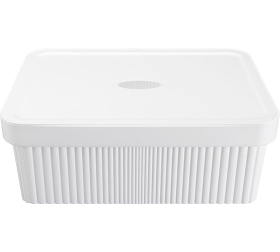 Изображение товара Лоток с крышкой Econova velvet, 380x270x144 мм, 13л (белый) 434249616 43424961622