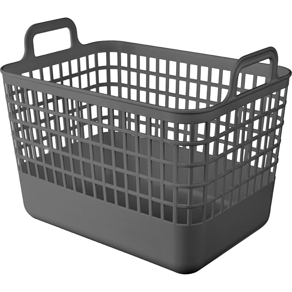 Изображение товара Корзина Econova KOBO 320x224x255ММ серого цвета - универсальная пластиковая корзина