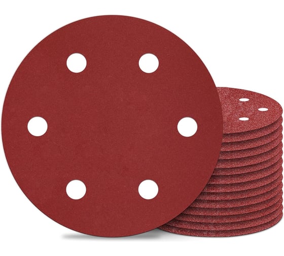 Изображение товара Круг шлифовальный с отверстиями на ворсовой подложке STRONER 225 мм P320 10 шт/уп velcro225p320-10