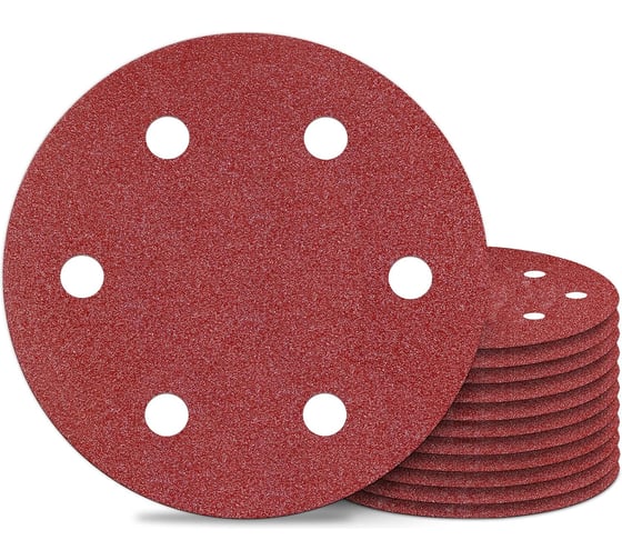 Изображение товара Круг шлифовальный с отверстиями на ворсовой подложке STRONER 225 мм P60 10 шт/уп velcro225p60-10