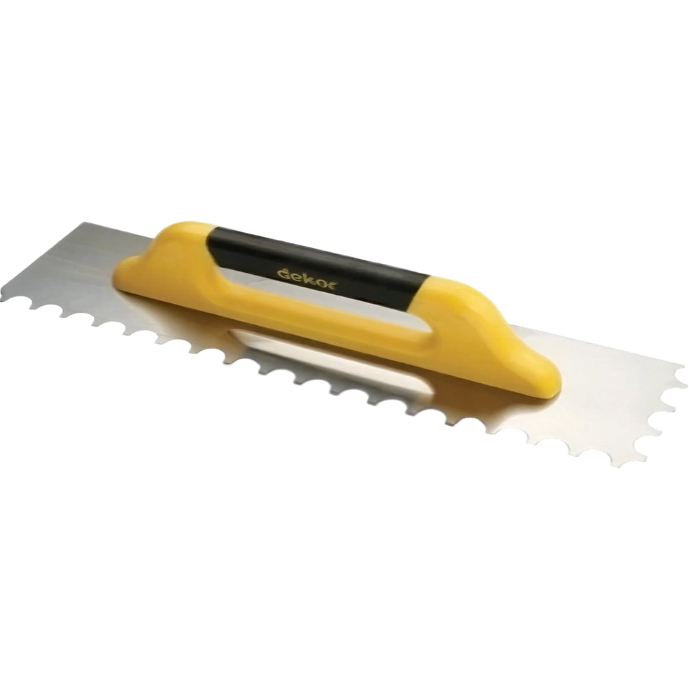 Изображение товара Гладилка зубчатая SAMGRUPP U 500 мм для мрамора с пласт. ручкой DEKOR DEK-486