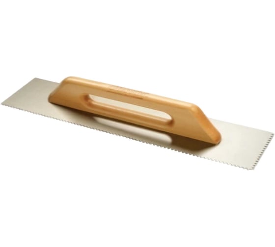Изображение товара Гладилка зубчатая SAMGRUPP V - зуб 500 мм нерж. сталь с деревянной ручкой DEKOR DEK-137
