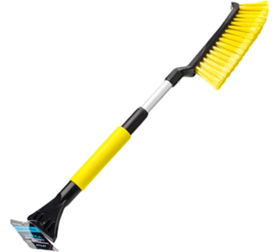 Изображение товара Щетка со скребком для снега ОФИСМАГ телескопическая ручка, 57-70см, Black&Blue, ВВ1005 702538