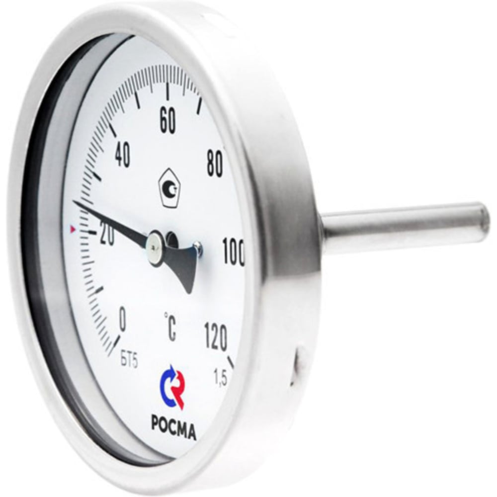 Изображение товара Термометр биметаллический РОСМА БТ-51.220 для промышленности и бытового использования