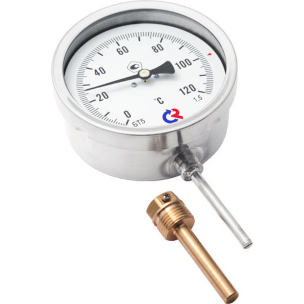 Изображение товара Термометр биметаллический РОСМА БТ-52.211 G1/2 радиальный 100мм