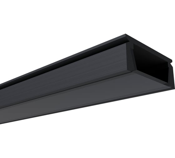 Изображение товара Профиль Apeyron алюм. для Led ленты, П-образный, накладной, черный, 15,2х6мм/ 08-01-Ч