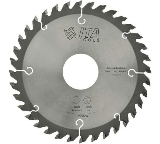 Изображение товара Диск пильный подрезной (180x4.8-6x45 мм; Z=36) ITA TOOLS P36.180045036.000