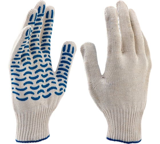 Изображение товара Перчатки хлопчатобумажные с ПВХ-напылением Без бренда 67716