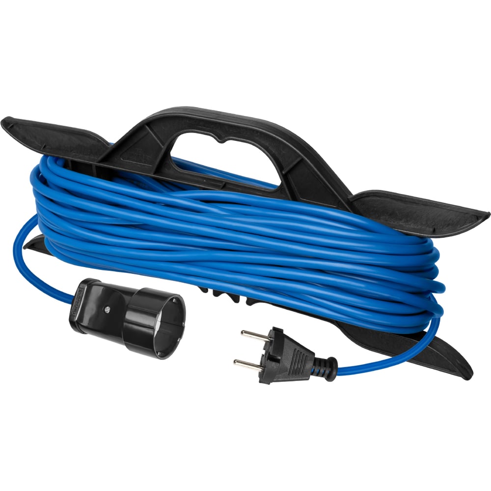 Изображение товара Удлинитель-шнур силовой TDM ELECTRIC У-11001 ПВС, 20м, синяя, без заземления, 1300 Вт