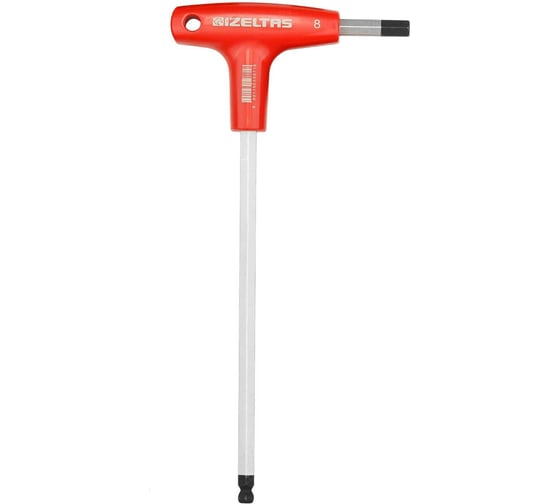 Изображение товара Т-образный шестигранник IZELTAS с рукояткой, с шаром, 8 мм 4921220080