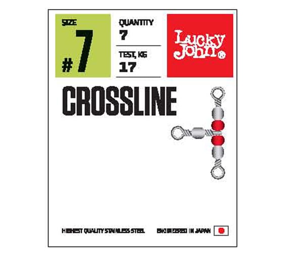 Изображение товара Трехсторонние вертлюги с бусинами LUCKY JOHN LJ Pro Series CROSLINE 010 7 шт. LJP5109-010
