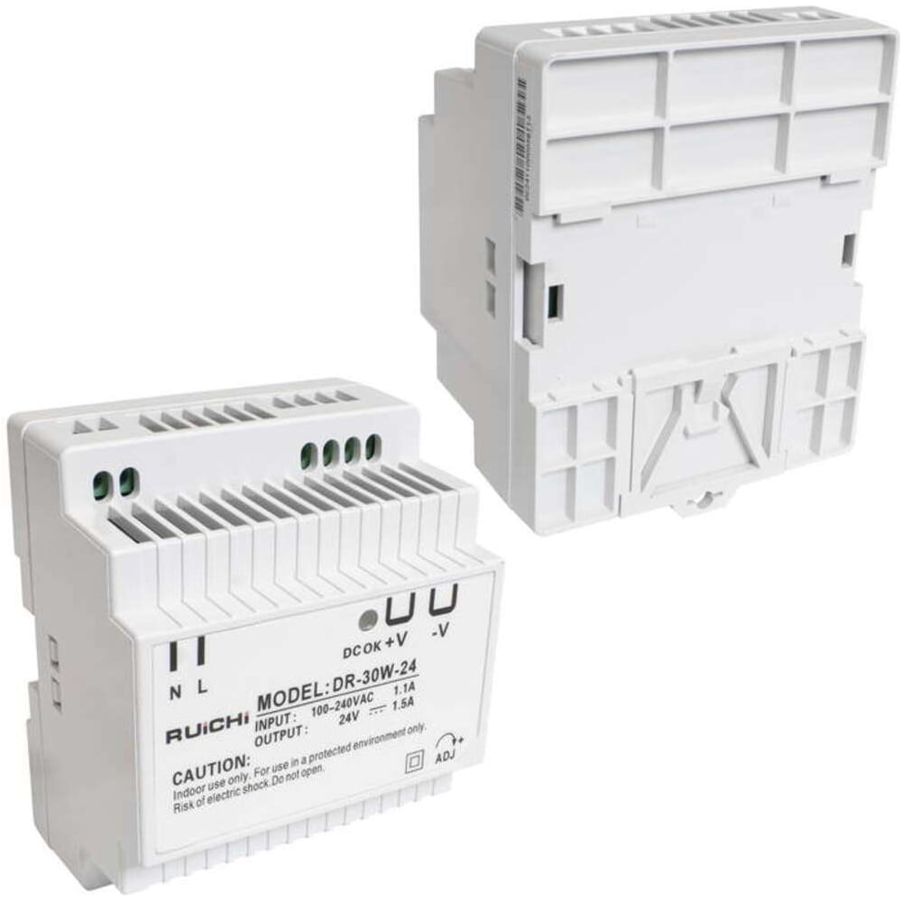 Изображение товара Блок питания RUICHI NDR-240-24 240 Вт для светодиодов, DIN-рейка, IP20, импульсный