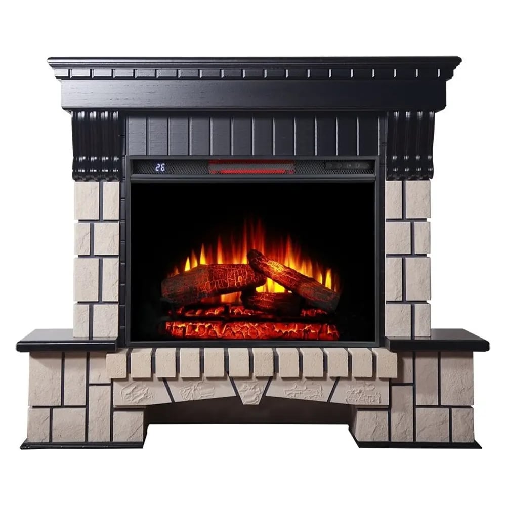 Изображение товара Каминокомплект InterFlame Экстер с Foton 05-26LED венге стильный электрокамин с эффектом живого огн