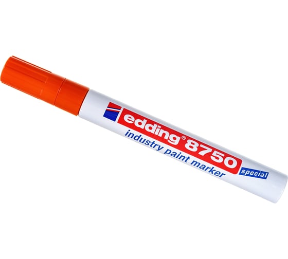 Изображение товара Промышленный лаковый маркер для жирной и пыльной поверхности EDDING 2-4 мм, оранжевый E-8750#6