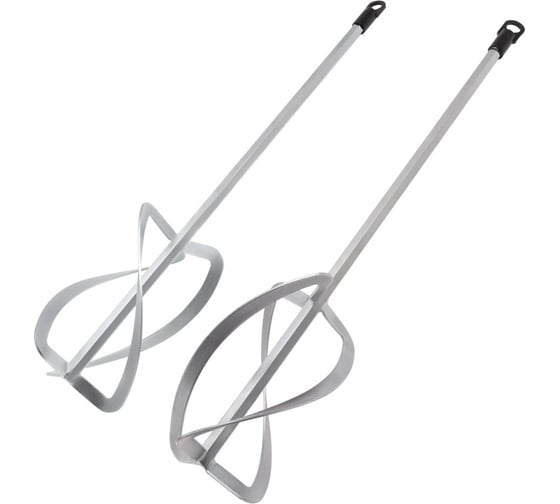 Изображение товара Комплект насадок для строительного миксера 2 шт, 220х560 мм, оцинкованные, хвостовик HEX13 Denzel 84839