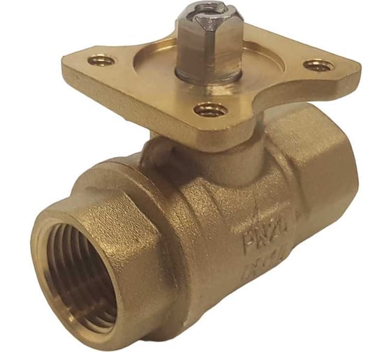 Изображение товара Двухходовой шаровой кран TECHNO 2015A латунный, под привод DN15, G1/2, КVS 2.5 640215-1