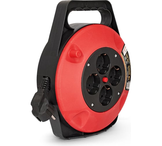 Изображение товара Удлинитель на катушке ExeGate Master ECS-1-1.5B 4 евро с заземлением 10м. защита от детей и перегрузки 3х1.5 286337