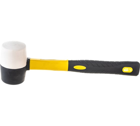 Изображение товара Киянка On, черно-белая резина, фибергласовая обрезиненная рукоятка, 225 г 06-04-013