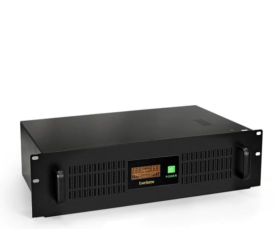 Изображение товара Источник бесперебойного питания ExeGate ServerRM. UNL-1500.LCD.AVR.EURO.RJ.USB.3U. 1500VA/900W.LCD.AVR.3евро.RJ45/11USB.3U. 270874