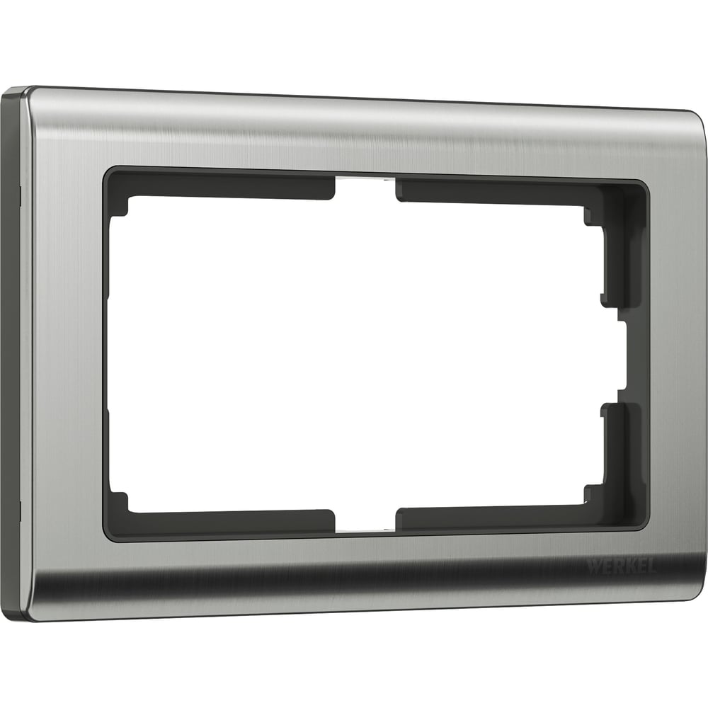 Рамка для двойной розетки Werkel Metallic никель глянцевый (a051003)