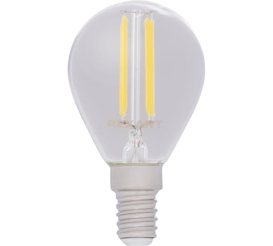 Изображение товара Филаментная лампа REXANT Шарик GL45 7.5 Вт 4000K E14 604-122