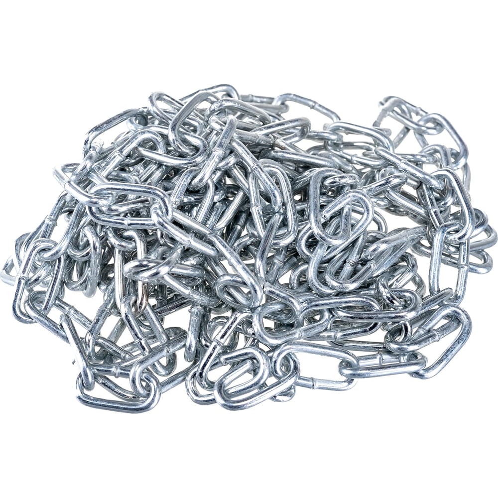 Изображение товара Цепь сварная КИШ короткозвенная оцинкованная 4 мм 10 шт
