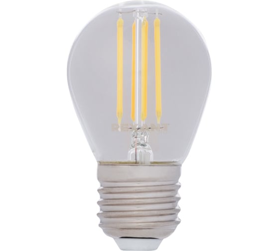 Изображение товара Филаментная лампа REXANT Шарик GL45 9.5 Вт 4000K E27 604-132