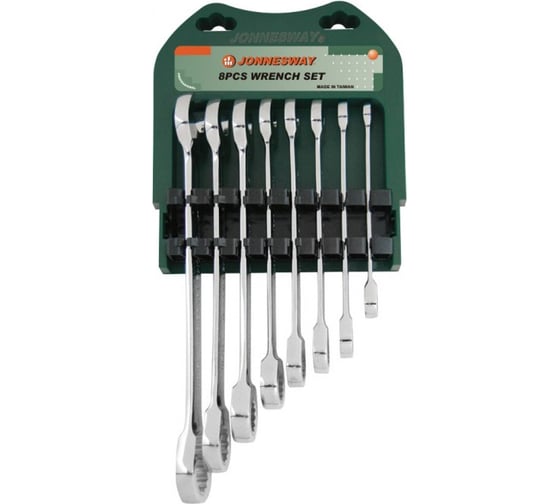 Изображение товара Набор комбинированных трещоточных ключей Jonnesway W45108S