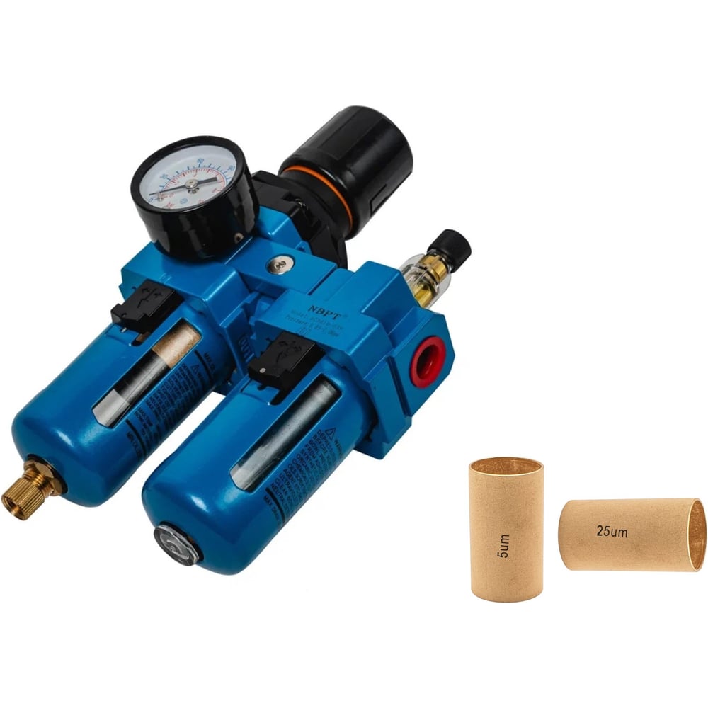 Изображение товара Фильтр с регулятором и лубрикатором NBPT AC4010-G3/8 N 5 Мкм 3000 л/мин