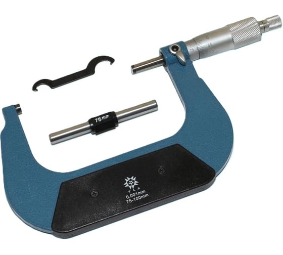 Изображение товара Микрометр TLX гладкий МК-100 75-100 мм 0,001 тв.сплав 400-520 67386