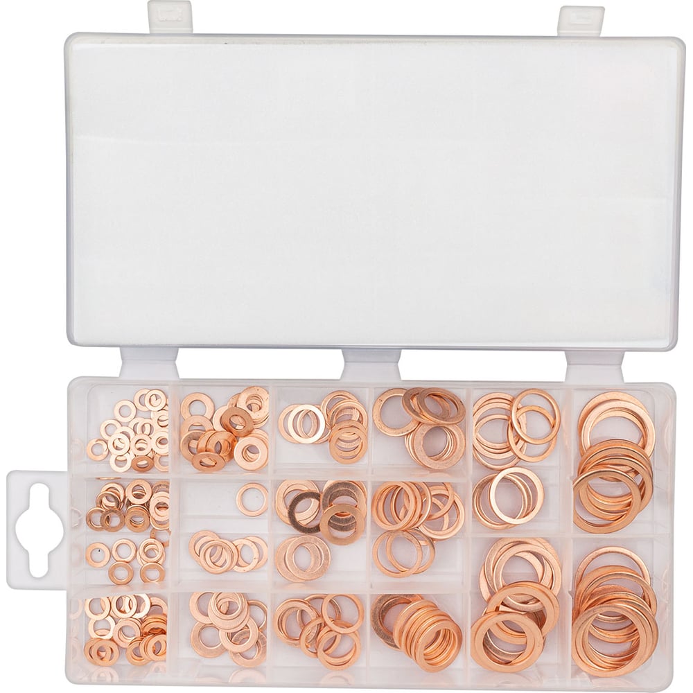 Изображение товара Набор медных шайб Rockforce RF-068721 220 шт для электроработ и соединений