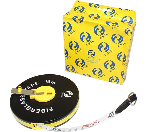 Изображение товара Рулетка CNIC 10 метров х 12 мм фиберглассовая лента тканевая CRP-09 1009 51633