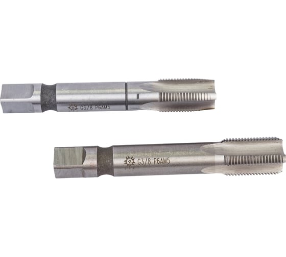 Изображение товара Метчик TLX G 3/8" Р6АМ5 трубный цилиндрический, м/р. к-т из 2-х шт. 19 ниток/дюйм 66505