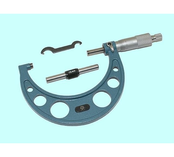 Изображение товара Микрометр TLX гладкий МК-100 75-100 мм 0,01 кл.т.1 тв.сплав 400-120 67388