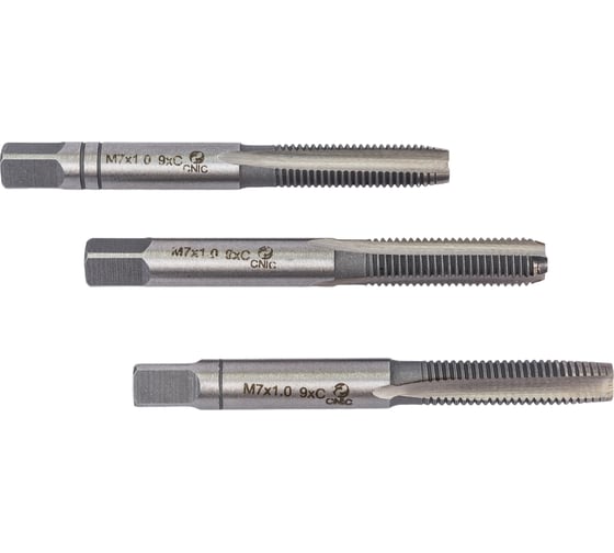 Изображение товара Метчик CNIC М 7,0 1,0 9ХС ручной, к-т из 3-х шт. 52854