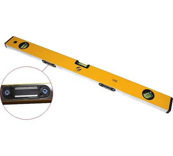 Изображение товара Уровень CNIC строительный алюминиевый 1200 мм х 50 мм 3 ампулы с магн.и вставками 96В " 65438