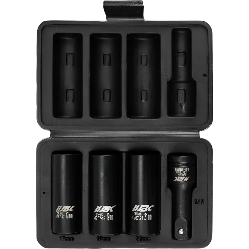 Изображение товара Головки ударные двухсторонние JBC набор 4 предмета 1/2 дюйма профессиональные