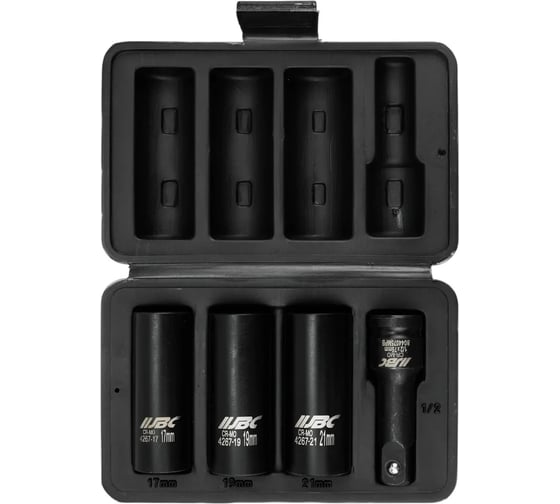 Изображение товара Головки ударные двухсторонние JBC набор 4 предмета, 1/2 (6гр.) JBC-4267(65890)