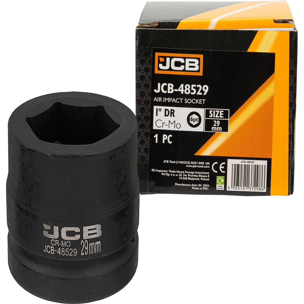 Изображение товара Головка ударная JBC 29мм 6 граней CrMo для крепежа