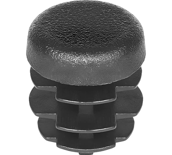 Изображение товара Заглушка пластиковая Миниворкс круглая Ø16 мм, практичная, цвет черный –  (75 шт.) 16ПЧС