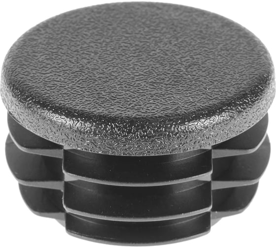 Изображение товара Заглушка пластиковая Миниворкс круглая Ø38, практичная, стенка 0.8-3.5 мм, цвет серый –  (20 шт.) 38ПСС